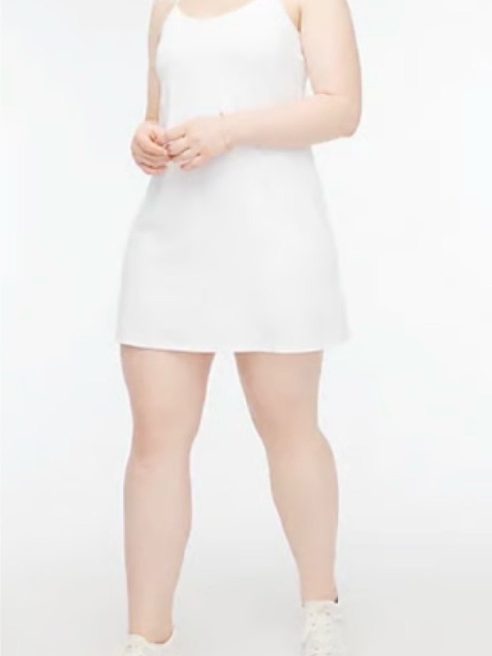 J. Crew White Dress Built-in Shorts NWT Strappy